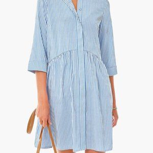 Tuckernuck Blue Stripe Royal Shirt Dress, Size L, New Without Tags